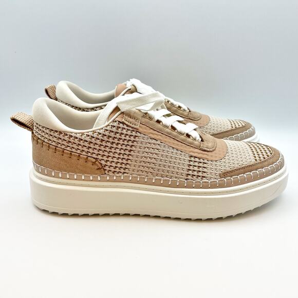 Steve Madden Womens Charlie-W Sneakers US 7.5 M Tan Light Brown Lace-Up NIB - Picture 3 of 12